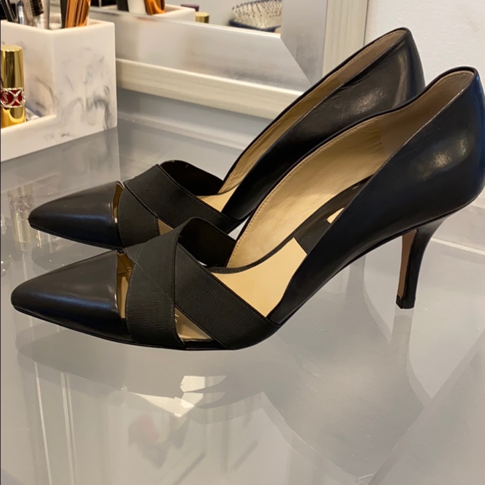 Michael Kors Black Stephanie Elastic-Strap Pump